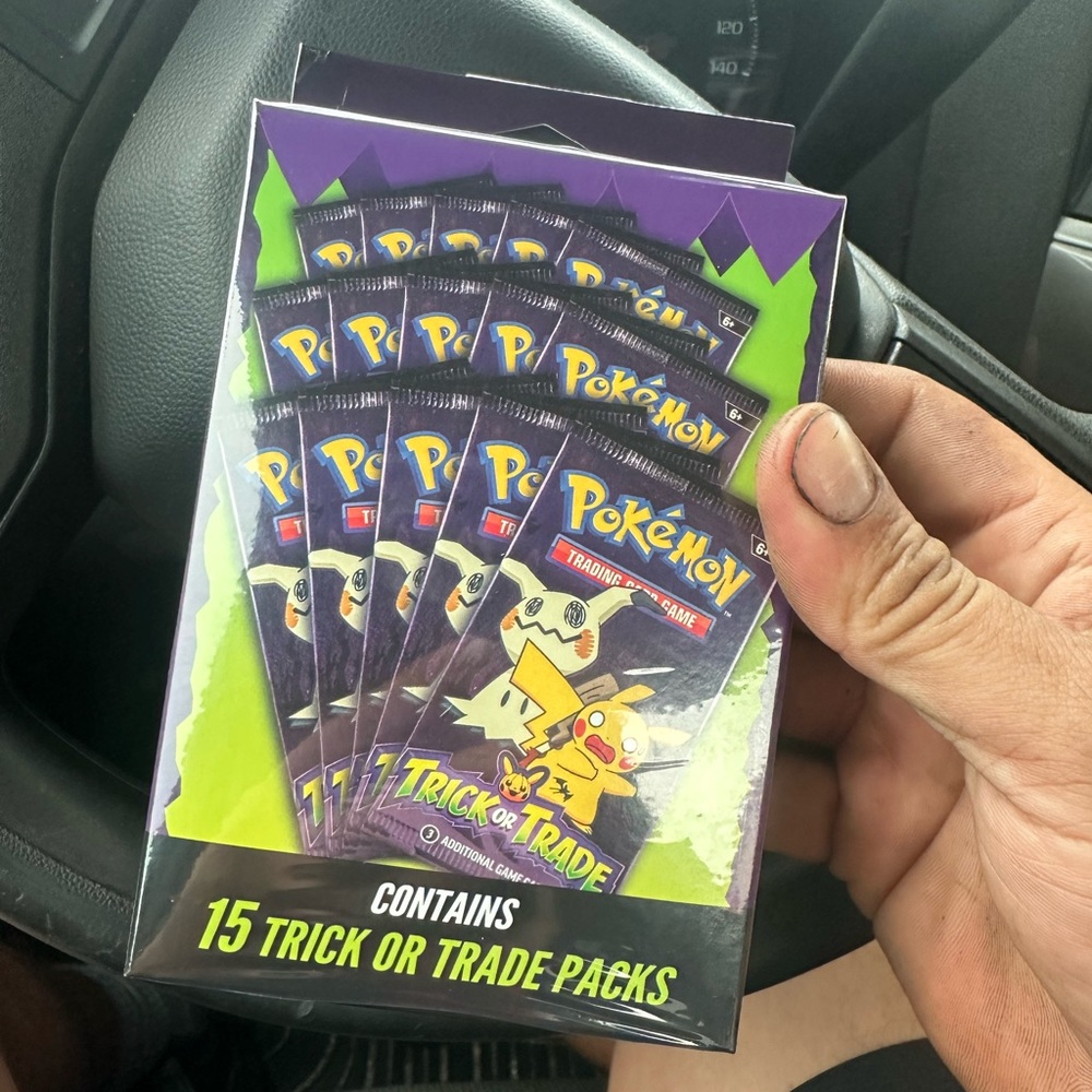 Pokemon Trick or Trade Card Pack Set - Purple and Yellow